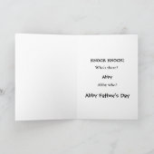 Knock klopfen Jokes Vatertag Karte (Innenseite)