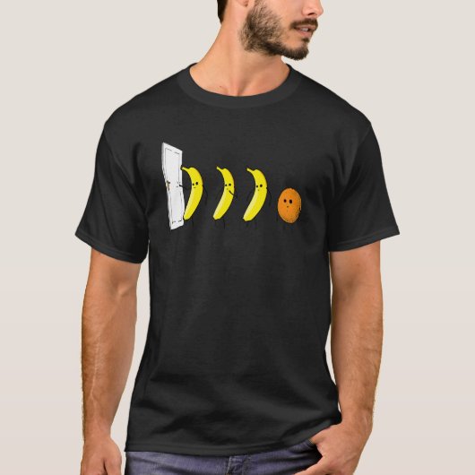 Knock Knock 3 Bananen 1 Orange Funny T-Shirt (Vorderseite)