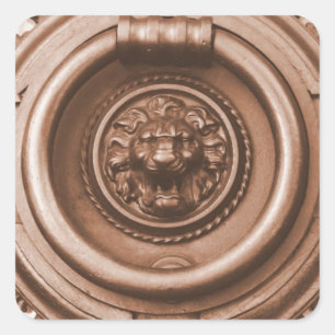 Knock Knock - Barcelona Old Quarter Door Knocker Quadratischer Aufkleber