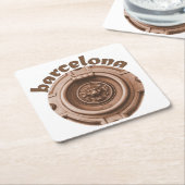 Knock Knock - Barcelona Old Quarter Door Knocker Rechteckiger Pappuntersetzer (angewinkelt)