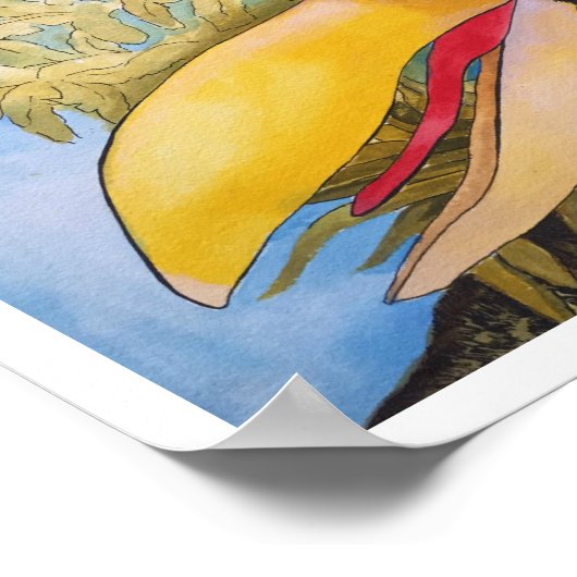 "Knock Knock Bird" Kunst, Mike Quinn Poster (Ecke)