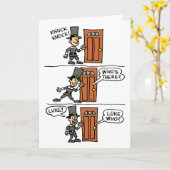 Knock Knock Cartoon Pilgrim Friendsgiving Card Karte (Gelbe Blume)