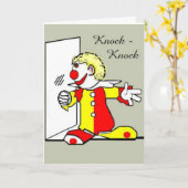 Knock-Knock Clown Joke Birthday Grußkarte Karte (Gelbe Blume)