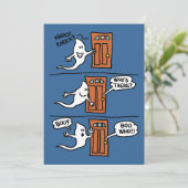 Knock Knock Ghost Halloween Joke Kid Party Einladu Einladung (Stehend Vorderseite)