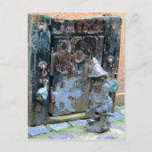 "Knock Knock Gnome" - Wroclaw, Polen Postcard Postkarte (Vorderseite)