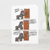 Knock Knock Gorilla Sie selbst ein Steak Karte (Vorderseite)