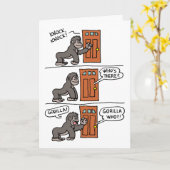 Knock Knock Gorilla Sie selbst ein Steak Karte (Gelbe Blume)