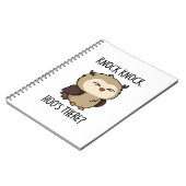 Knock Knock Hoos Es Funny Owl Puff Notizblock (Linke Seite)