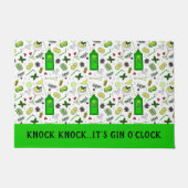 Knock Knock It's Gin Clock Funny Gin Drinker Fußmatte (Vorderseite)