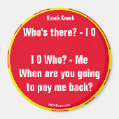 Knock Knock Joke I O Magnet (Vorne)