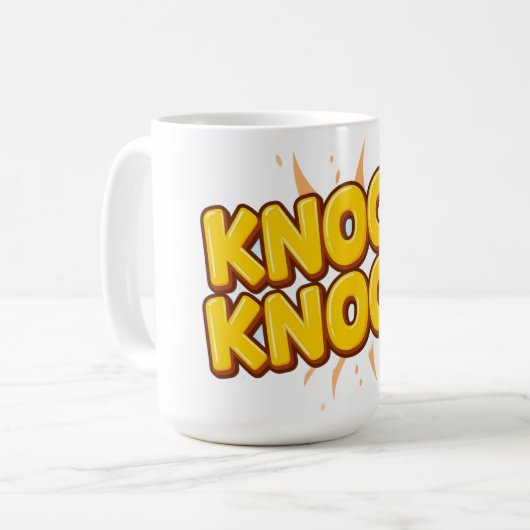Knock knock kaffeetasse (Vorderseite Links)