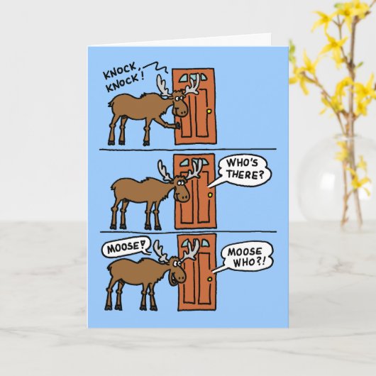 Knock Knock Moose Sie Miss Sie Karte (Gelbe Blume)