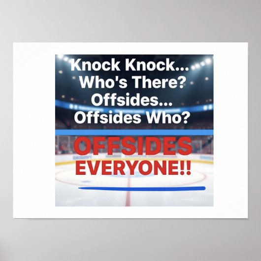 Knock Knock Offside Hockey Poster (Vorne)