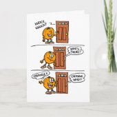 Knock Knock Orange Sie Glad ich erinnern Karte (Vorderseite)