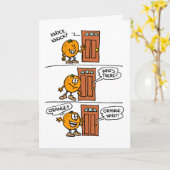 Knock Knock Orange Sie Glad ich erinnern Karte (Gelbe Blume)