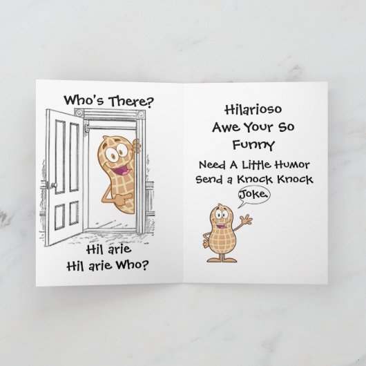 Knock Knock Wer ist da? Grußkarte Karte (Innenseite)