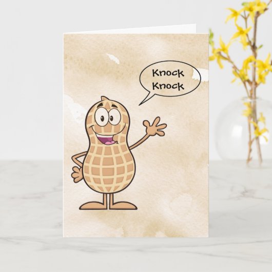 Knock Knock Wer ist da? Grußkarte Karte (Gelbe Blume)