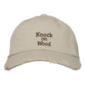 Knock on Wood Cap Bestickte Baseballkappe (Vorderseite)