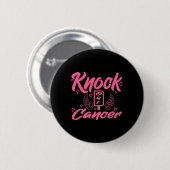Knock out Cancer Brustkrebs Button (Vorne & Hinten)