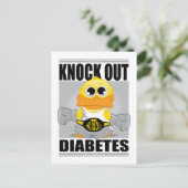 Knock-out-Diabetes Postkarte (Stehend Vorderseite)