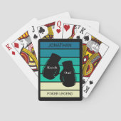 Knock Out Poker Legend Boxing Handschuhe Monogram  Spielkarten (Rückseite)