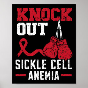 Knock-out-Sichelzellanämie Blutkrankheit Sichel Poster