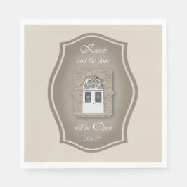 Knock und die Tür wird sich öffnen - Papier Napkin Serviette