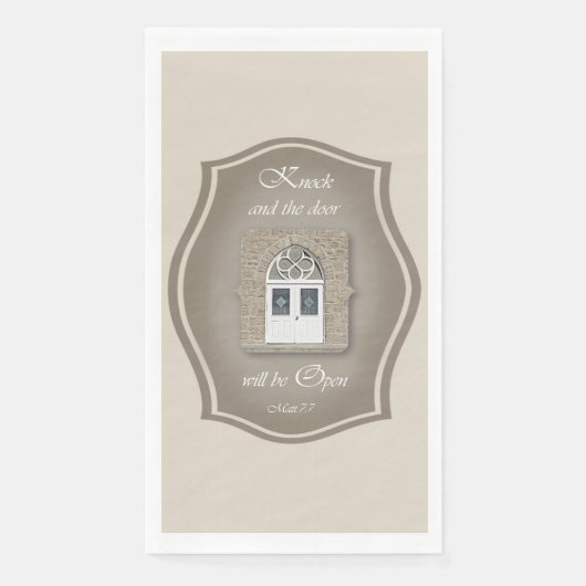 Knock und die Tür wird sich öffnen - Papier Napkin Serviette (Vorderseite)