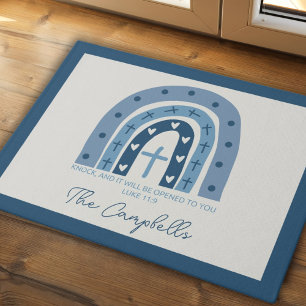 Knock und es wird für Sie geöffnet Christlich Rug Fußmatte