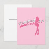 Knockout Baby Shower Mama-to-be Einladungspostkarte (Vorne/Hinten)