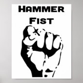 Knockout Boxhammer Faust Poster (Vorne)