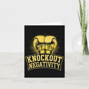 Knockout Negativity Boxer Sportstärken Gym Athl Karte