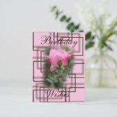 Knockout-Rose und Schokolade-Postkarte - anpassen Postkarte (Stehend Vorderseite)