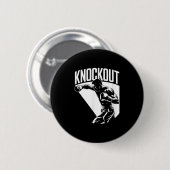 Knockout - Stolz, Ruhm, Meisterschaft Cool Boxen Button (Vorne & Hinten)
