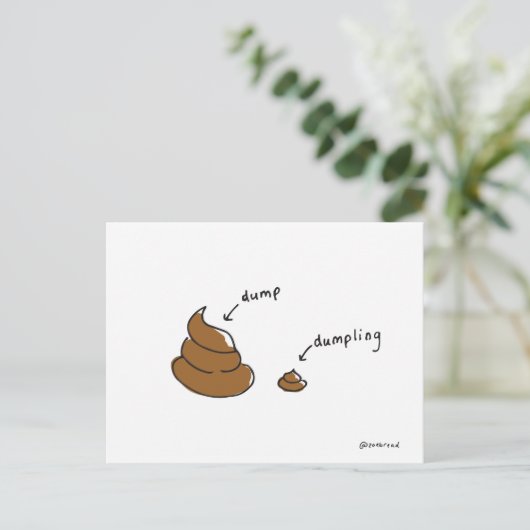 Knödel Postkarte (Stehend Vorderseite)