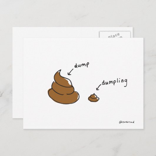 Knödel Postkarte (Vorne/Hinten)