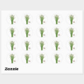 Knolic Chives Herb Round Stickers (Blatt)