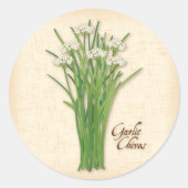 Knolic Chives Herb Round Stickers (Vorderseite)