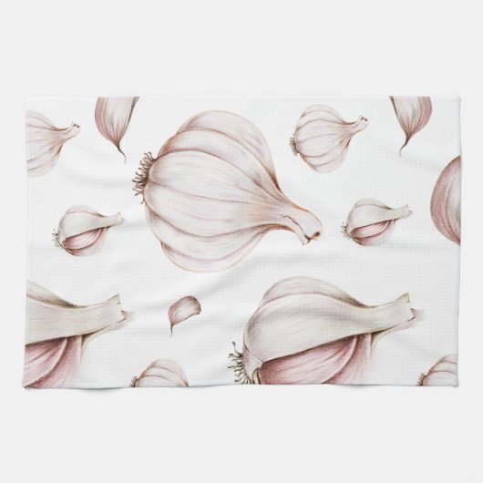 Knolic Clove Pattern | Einfach weiß Geschirrtuch (Horizontal)