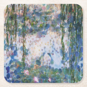 Knolic Lilies Water Lilies Kunstfreude Rechteckiger Pappuntersetzer