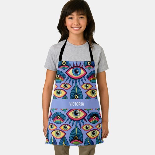 Knollen Charybdis Eyes Rainbow Benutzerdefiniertes Schürze (Insitu)