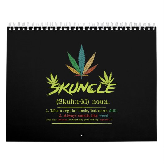 Knollendefinition Rauchen Onkel Funny Stoner Kalender (Titelbild)