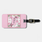 Knollenrosa Gepäckanhänger (Vorderseite horizontal)