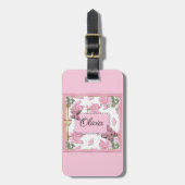Knollenrosa Gepäckanhänger (Vorderseite vertikal)
