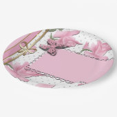 Knollenrosa Pappteller (Schrägansicht)