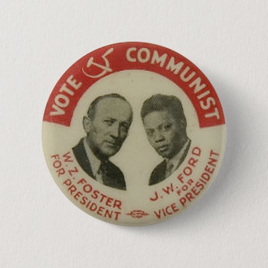 Knopf 1932 der Präsidentschaftswahl-CPUSA Button (Vorderseite)