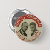 Knopf 1932 der Präsidentschaftswahl-CPUSA Button (Vorne & Hinten)