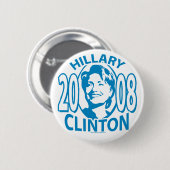 Knopf 2008 Hillary Clinton Button (Vorne & Hinten)