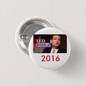 Knopf 2016 Teds Cruz Pinback Button (Vorne & Hinten)