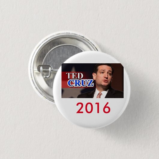 Knopf 2016 Teds Cruz Pinback Button (Vorne & Hinten)